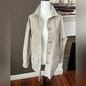 Beige Button-Up Tilley Jacket